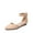 NUDE-NUBUCK, variant on BURUDANI Women Flats Shoes Low Wedge Sandals Ankle Strap Pointed Toe