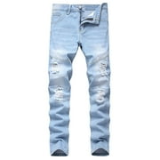Jeans for Men Jeans for Men's New Fashion Pocket Button Zipper Personalized Denim Trend Jeans Jeans for Men Slim Fit