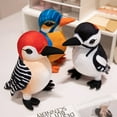 thumbnail image 3 of 9.85in Woodpecker Stuffed Animal Plush Toy , Toy Pillow for Christmas, Birthday Gift，Sofa Bed Home Decoration，Black and White, 3 of 5