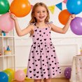 thumbnail image 4 of BRGZLK Toddler Girls Dresses Kids Summer Outfits 2026 Cute Floral Print Halter Tulle Swing Dress Causal Beach Sundress with Pockets Pink A 9-10 Years, 4 of 8