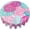 Dahlia2, variant on Dahlia Flower Round Tablecloth 60 Inch Pink Teal Blue Floral Circular Table Cloth Spring Dahlia Pinnata Blooming Table Cover for Dining Kitchen Parties Wedding