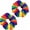 2 Pcs-Set A, variant on Rainbow Hair Scrunchies Striped Rainbows Ponytail Holder Pride Rainbow Hair Ring Tie JHP20 (2 Pcs-Set A)