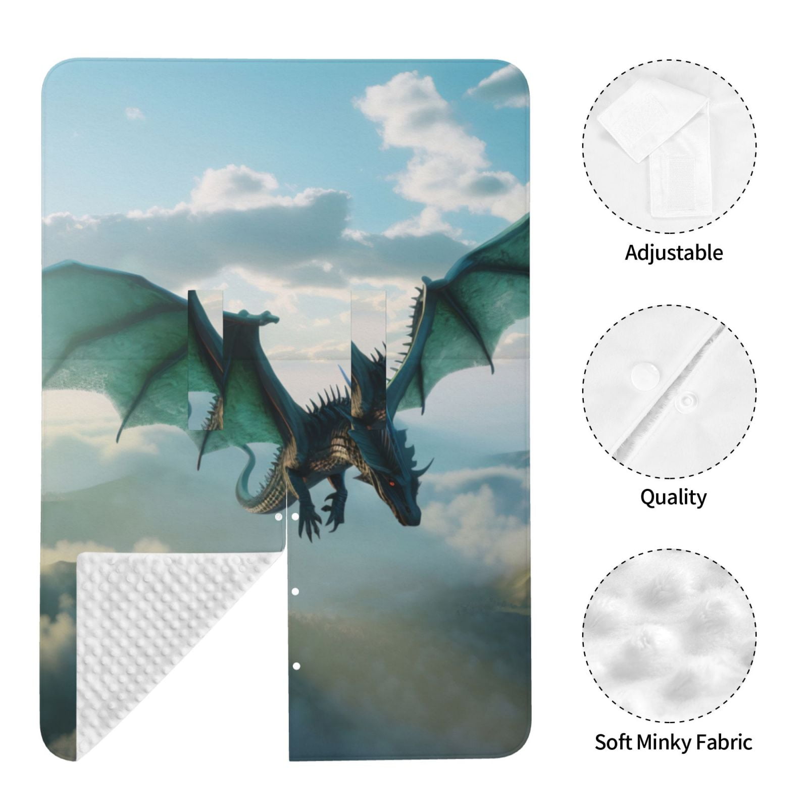 Naloa Cloud Sky Green Dragon Baby Car Seat Cover, Breathable Baby Carrier Cover, Multiuse Baby Carrier Cover & Nursing Breastfeeding Cover