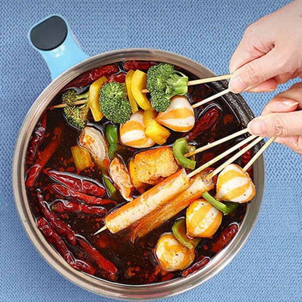 220V Electric Cooker Multi-Function All-In-One Pot Double layer Household  Noodle Cooker Non-Stick Pot Hot Pot Kitchen Tool 1.6L
