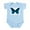 Sky Blue, variant on CafePress - Big Blue Butterfly Infant Bodysuit - Baby Light Bodysuit, Size Newborn - 24 Months