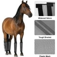 thumbnail image 3 of 4Pcs Fly Boots for Horses, Breathable Plastic Mesh Design, Horse Supplies for Reduce Stomping, Hoof Damage & Leg Fatigue (Gray), 3 of 7
