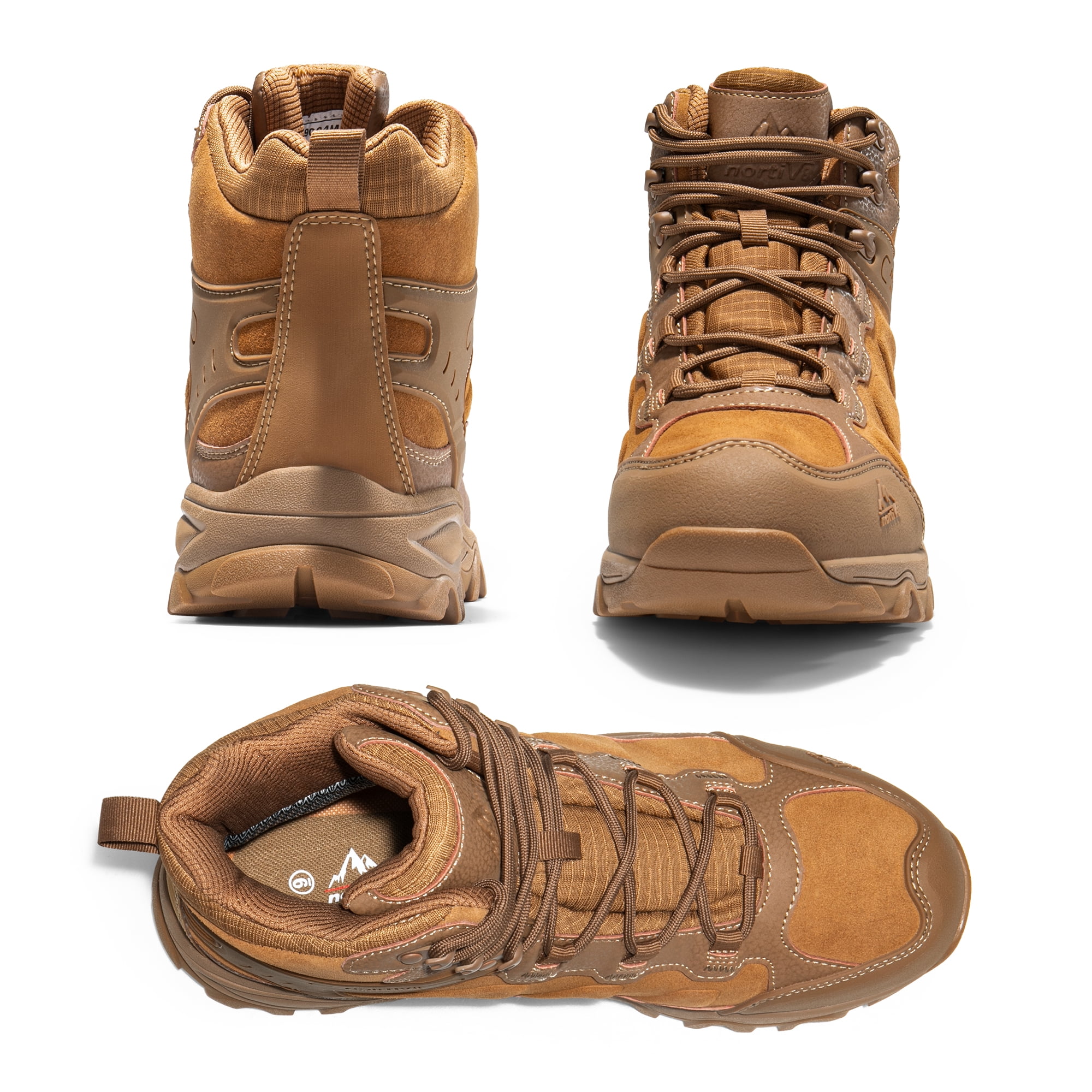 NORTIV 8 Men's Waterproof Hiking Boots Outdoor Mid Trekking Lightweight Mountaineering Shoes