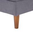 thumbnail image 4 of CorLiving Mulberry Versatile Mid-Century Modern Upholstered and Padded Ottoman with Wood Legs, 4 of 8