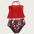 thumbnail image 5 of Gibobby Trajes de Baño Mujer Completo Verano Coral Sexy Bikini de dos piezas Bikini Bikini Traje de baño Recorte Conjunto de mujer Trajes de baño Una pie(Rojo,XL), 5 of 5
