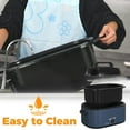 thumbnail image 4 of Superjoe 22QT Electric Roaster Oven with Visible & Self-Basting Lid, Adjustable Temperature, Removable Pan Rack, Stainless Steel, Blue, 4 of 9