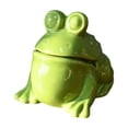 thumbnail image 1 of Estatua de Rana, Estatuilla de Rana de Cerámica, Escultura Animal Linda, Hermosa para Estantería, Estante, Decoración Del Hogar, Adorno de Mesa,, 1 of 9