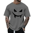 thumbnail image 1 of YDLCAFD Male Print Theme T Shirt Printed Solid Color Short Sleeve Top, 1 of 4