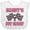 AA-White, variant on Inktastic Daddy's Pit Crew Design with Checkered Flags Girls Baby Bib