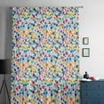 thumbnail image 5 of Colorful Polka Dot Semi Sheer Curtains Drapes for Living Room, Bedroom, French Doors Window 108 Inches Long, Rainbow Polka Dots Watercolor Rod Pocket Chiffon Curtain Drapery Voile Draperies Panel, 5 of 6