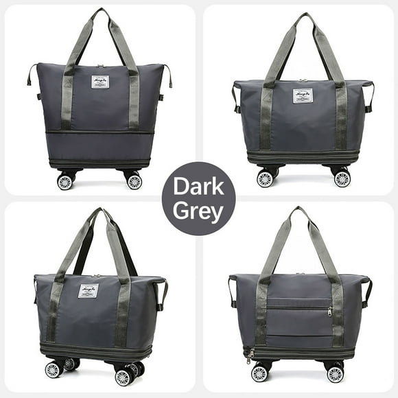 Large Capacity Waterproof Travel Duffel Bag, 41x27x22cm Size, Foldable Design with Wheels, for Luggage, Gym, Camping, and Weekend Trips