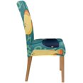 thumbnail image 3 of RYLABLUE Poissons de Style Bande Dessinée et Starfish Housse de Chaise Extensible Housse de Protection de Siège pour Salle à Manger Hôtel Mariage Ensemble de 4, 3 of 5