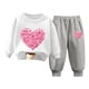 thumbnail image 1 of Odeerbi 1-10 Años Niños Niñas San Valentín Trajes Love Print Cuello Redondo Sudaderas Pantalones Sudadera Heart Print Suave Manga Larga, 1 of 5