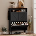 thumbnail image 2 of HOMCOM Armoire de Rangement pour Chaussures avec 2 Tiroirs Basculants, Armoire à Chaussures Étroite, Noir, 2 of 10