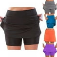 thumbnail image 5 of Women's Stretchy Knee Length Skirt Athletic Skort MId Waist with Pockets, 5 of 5