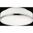 thumbnail image 1 of 2 Light Drum Shade Flush Mount with Satin Nickel finish, 1 of 2