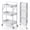 White, variant on 3 Tier Foldable Rolling Cart with Wheels, Portable Metal No Assembly Organizer, Collapsible Standing Utility Storage Rack for Kitchen Pantry Office, Black
