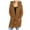 Coffee, variant on Fesfesfes Women Cardigan Womens Long Sleeve Cable Knit Long Cardigan Open Front Button Hooded Sweater Outerwear On Sale
