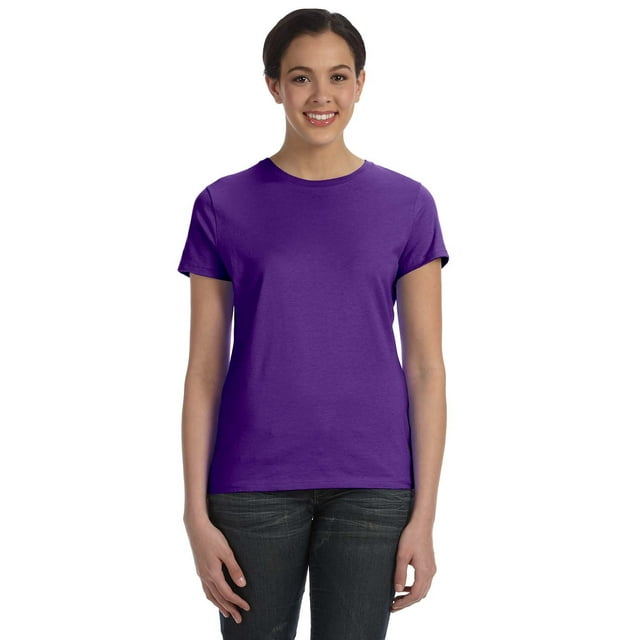 Hanes Ladies 4.5 oz. 100% Ringspun Cotton nano-T V-Neck T-Shirt