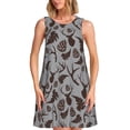 thumbnail image 1 of Balery Robes d'Été pour Femmes Motif Orignal Brun avec Pommes de Pin – Robe d'Été Ample Sans Manches, Décontractée et Confortable pour la Plage pour les Jours Chauds, 1 of 7
