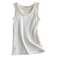 thumbnail image 1 of Minnieouse Ropa interior gruesa para mujer, lencería sin mangas, chaleco de fondo cálido para mujer, ropa térmica de diseño Simple de Color Prendas para la parte del cuerpo Blanco Minnieouse AP013488-04, 1 of 6