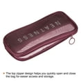 thumbnail image 4 of Uxcell 8.7"x4.3"x0.8" Travel Mesh Toiletry Bag Makeup Cosmetic Bag Zipper Pouch Dark Red, 4 of 4