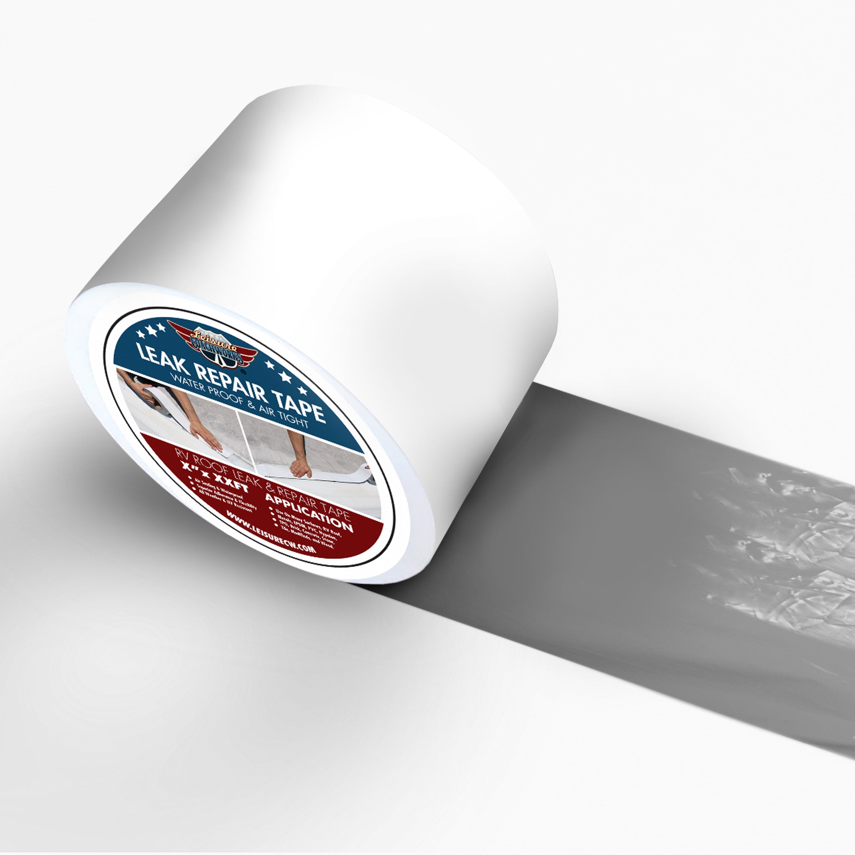 LCW 6" x 25' RV Leak Repair Tape UV Weatherproof Roof Seal Sticky White