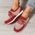 thumbnail image 6 of Sopiago Women Shoes Women's Consistent Vivid Lace up Comfort Athletic Running Sneaker Red,39, 6 of 6