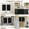 thumbnail image 6 of Rosnek 2 Panels Blackout Tiers Curtain for Small Window Rod Pocket Kitchen Curtains Room Darkening Short Curtains for Bedroom, Black, 6 of 7