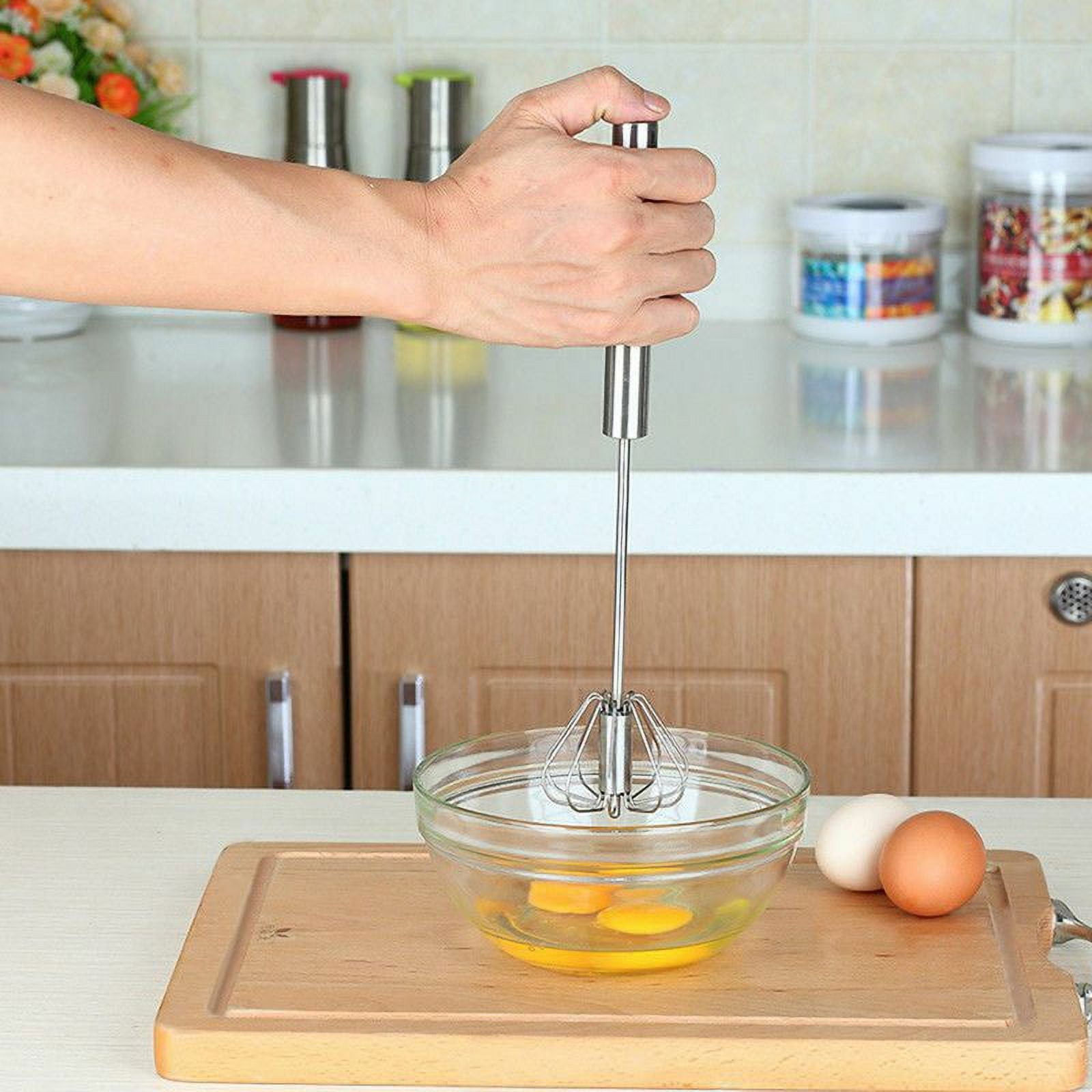 Zerodis Manual Egg Blender, Stainless Steel Whisk, High Efficient Hand Crank  Egg Beater, Manual Mixer For Whipping Eggs/Smoothies/Whipped Cream,  Handheld Egg Blender For Home Kitchen 