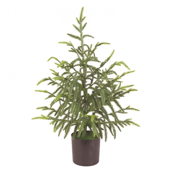 ACDANC Artificial Norfolk Pine Tree Indoor Christmas Decoration Realistic Potted Green Pine Tree for Living Room Waterproof Persistent Flexible Simulation Christmas Ornament