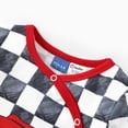thumbnail image 5 of Disney Baby Boys Pixar Cars Lightning McQueen Checkered Long Sleeve One Piece Romper Outfit Gifts, 5 of 9