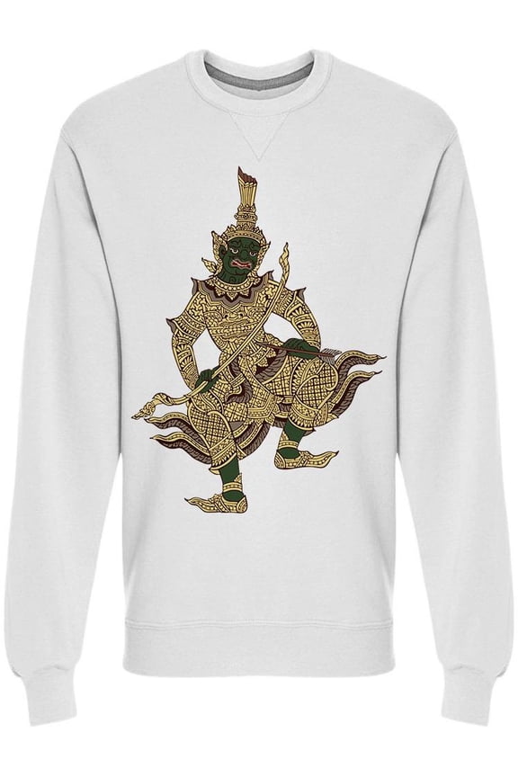 Thai Warrior Demon Graphic Sweatshirt Men -Image by Shutterstock, Male Medium