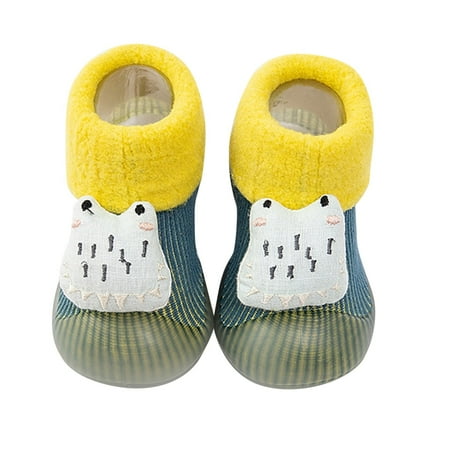 

Toddle Footwear Winter Toddler Shoes Soft Bottom Indoor Non Slip Warm Floor Cartoon Animal Socks Shoes