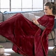 thumbnail image 2 of Poncho Blanket Super Soft Comfy Plush Wearable Fleece Blanket  for Adult, 2 of 7