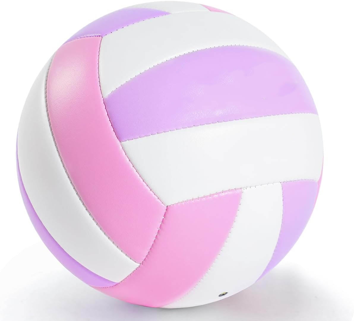 Volleyballs, PU Official Size Soft Touch Volley Ball, Volleyball for Christmas Gifts, Beginners, Players, Team, Include Pump & Net