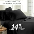 thumbnail image 2 of Southshore Fine Living, Inc. 14-Inch Deep Pocket Queen Sheets, Pillow Cases Standard Size, Black, 2 of 7