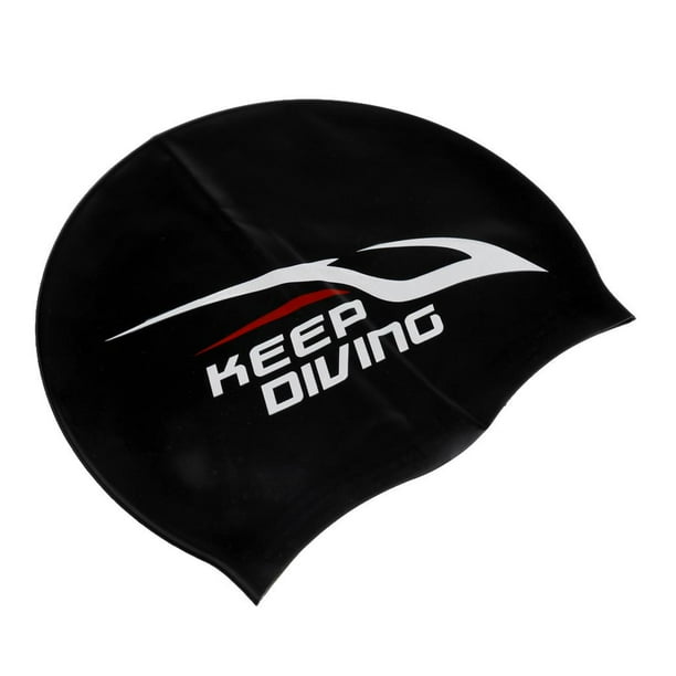 Gorro de baño de silicona Shamjiam para adultos Negro