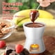 thumbnail image 3 of Mudder - Juego de 2 tazas de fondue de cerámica y 8 tenedores para derretir chocolate, queso, caldo o tapas en San Valentín, color blanco, 3 of 5