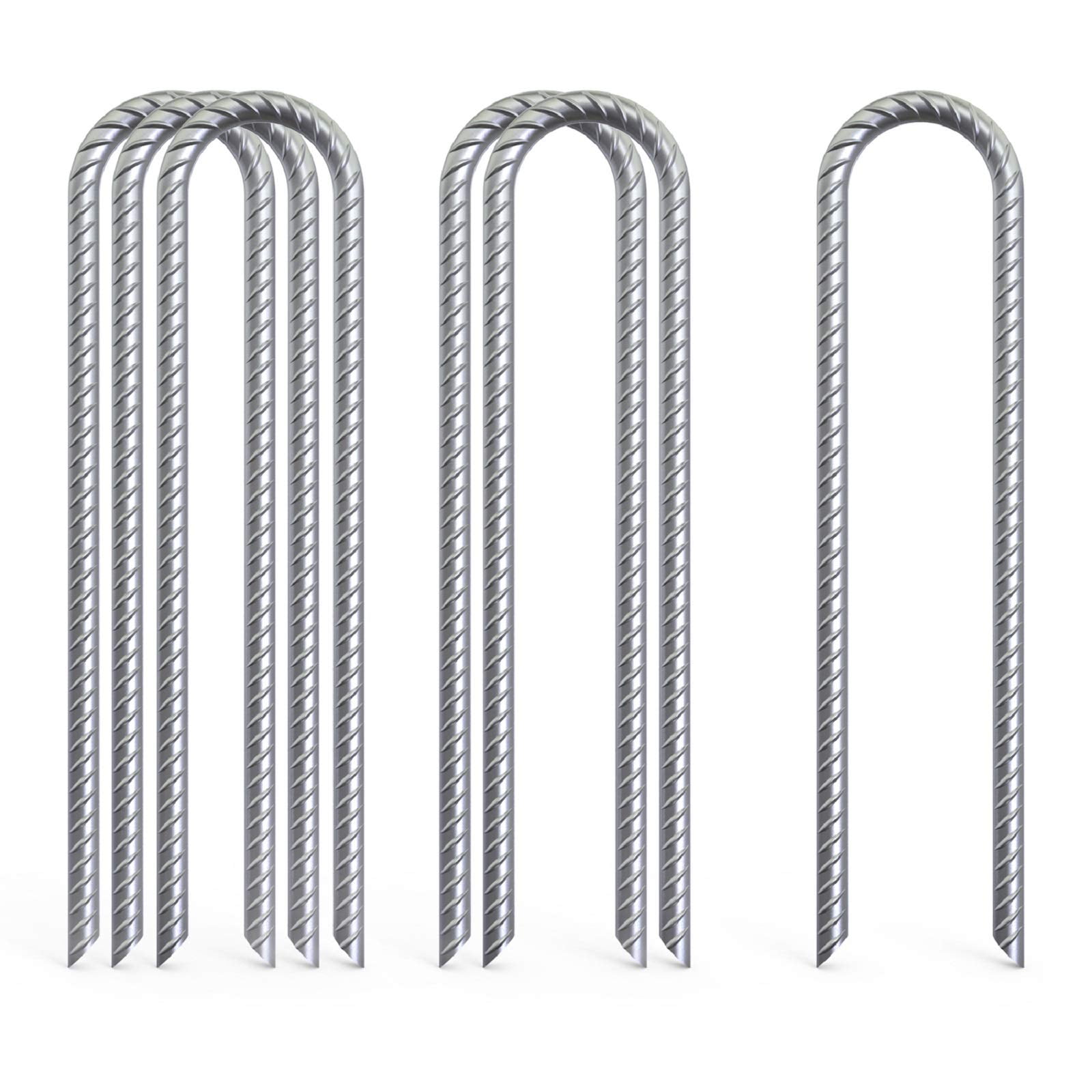 Trampoline Galvanized Steel Wind Stakes-6 Pack-Trampoline Accessories 