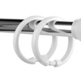 thumbnail image 4 of 12 Pcs Anneaux de Rideau de Douche en Plastique Design Anneau Rond Crochets de Rideau de Douche Circulaires pour Salle de Bain (Blanc), 4 of 9