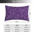 thumbnail image 2 of Kdxio Cotton Pillow Cases 16"x24" Pillowcases,Soft and Breathable Bedroom Pillow Cases-Purple Glitter-No Pillow Core, 2 of 5