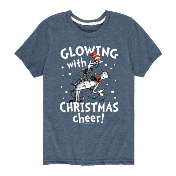 Cat in the Hat - Glowing Christmas Cheer - Toddler And Youth Short Sleeve Graphic T-Shirt