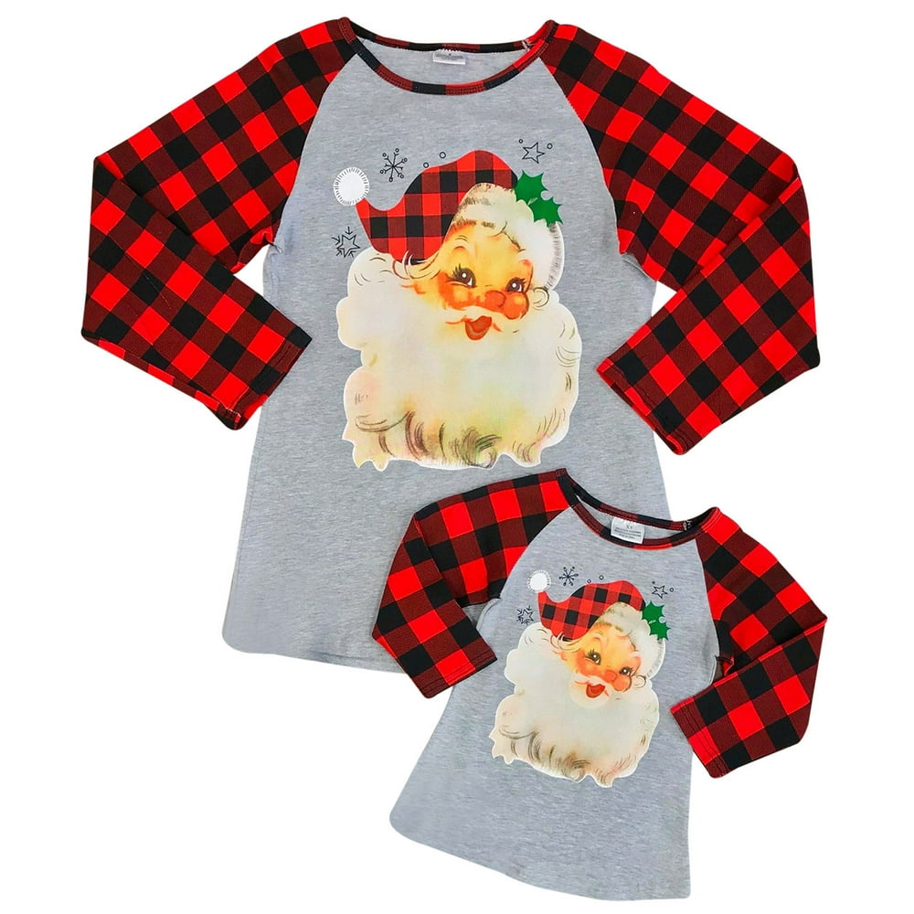 Little Girl Kids Christmas Santa Claus Holiday Shirt Top Tee TShirt