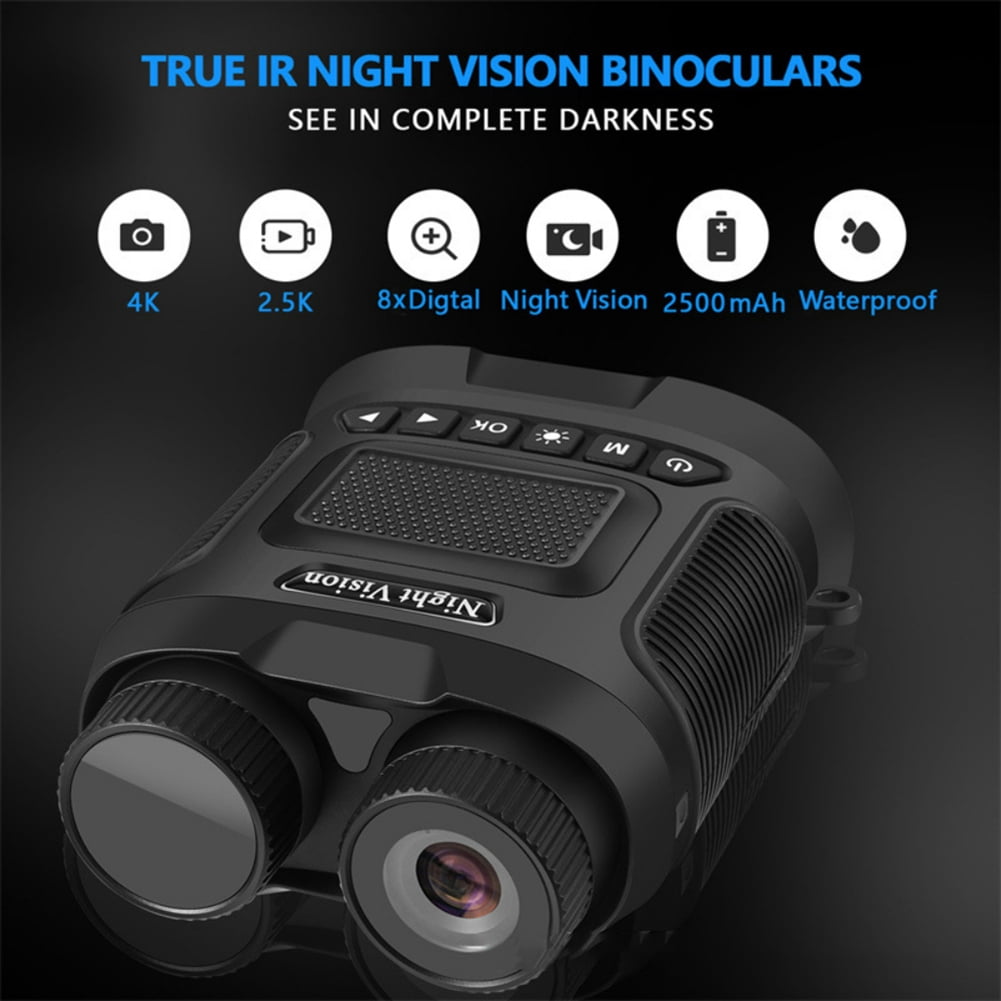 2024 New Night Vision Binoculars 8X Digital Zoom Powerful IR Illuminator 350m Range 2500mAh Lithium Battery for Outdoor