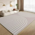 thumbnail image 1 of Boho Pink Rug 5x7ft Area Rugs Minimalist Arch Lines Rugs Non Slip Low Pile Indoor Throw Carpet for Living Room Bedroom Gameroom Study Office Entrance Foyer, 1 of 6